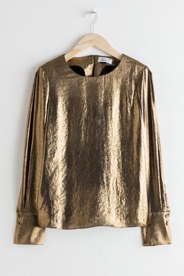 Metallic Satin Blouse from & Other Stories
