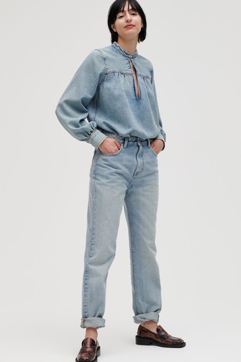 Tint Wash Denim Blouse from Ganni  