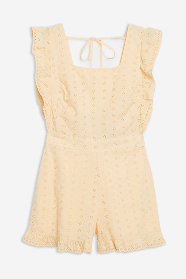 Buttermilk Broderie Frill Playsuit