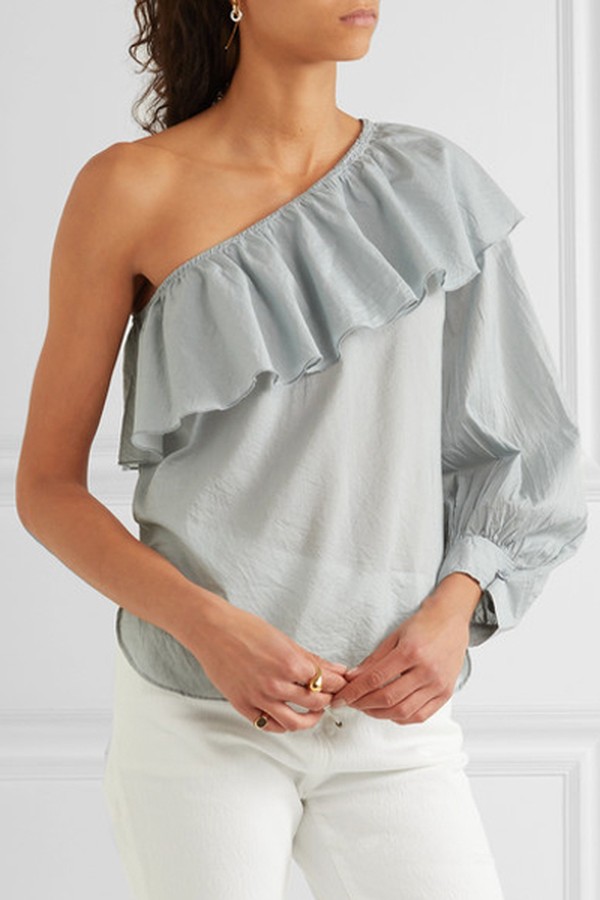 One-Shoulder Ruffled Top from Apiece Apart