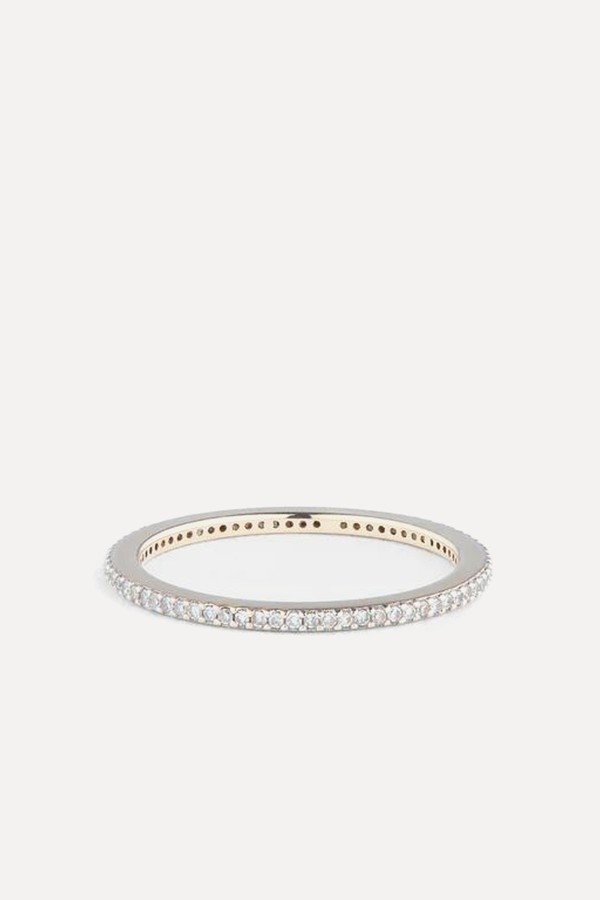Solid Gold Diamond Full Eternity Band 9-Karat