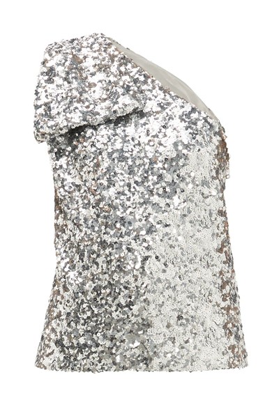 Sequinned One-Shoulder Top from Halpern