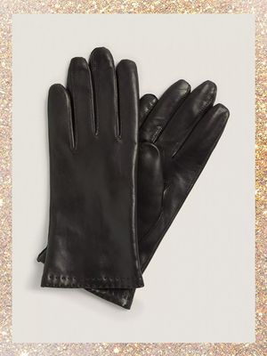 Cashmere Lined Leather Double Stitch Row Gloves, £55 | John Lewis & Partners 