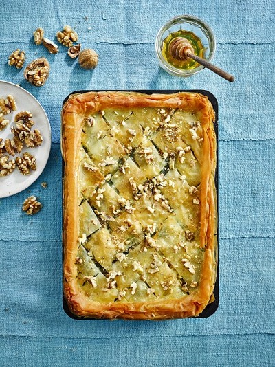 Walnut, Spinach & Feta Baklava, California Walnuts