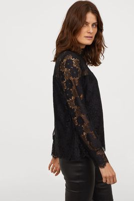 Long Sleeved Lace Top from H&M