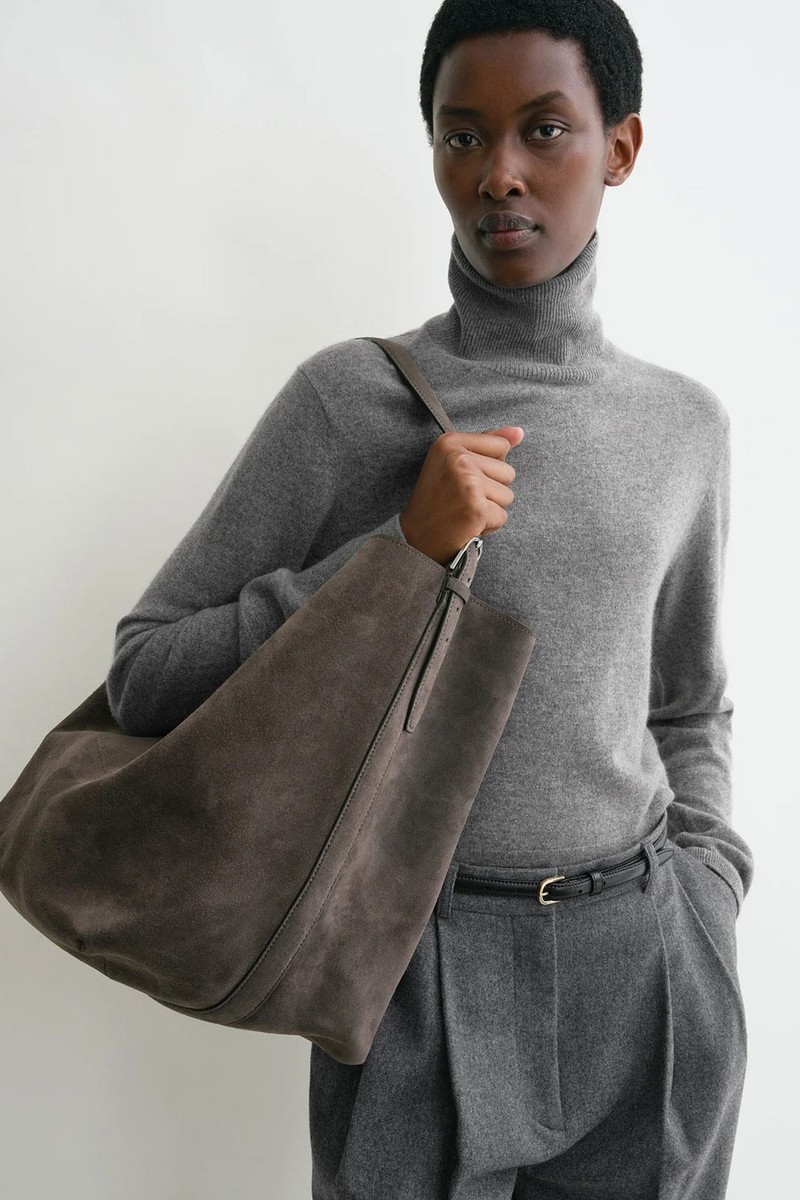 Belted Suede Tote from Toteme