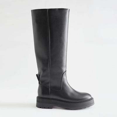 Chunky Knee High Leather Boots from & Other Stories