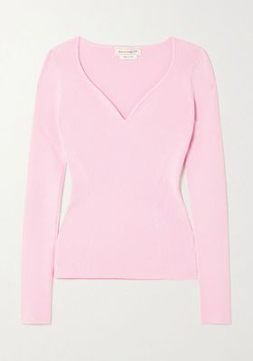 Ribbed-Knit Sweater from Alexander McQueen