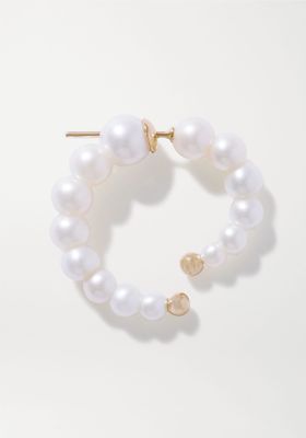 Pearl Swirl 14-Karat Gold Pearl Earring from Anissa Kermiche
