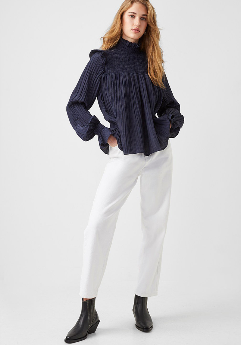 Boza Ruffle Neck Blouse from French Connection