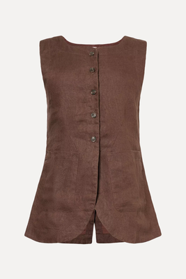 Emma Side-Pocket Linen Waistcoat from Posse