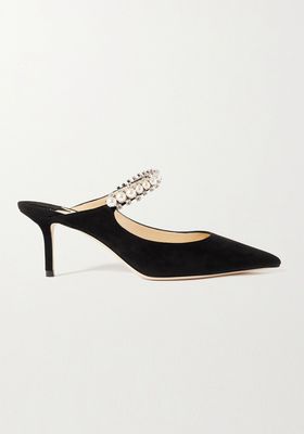 Bing 65 Embellished Suede Mules from Jimmy Choo