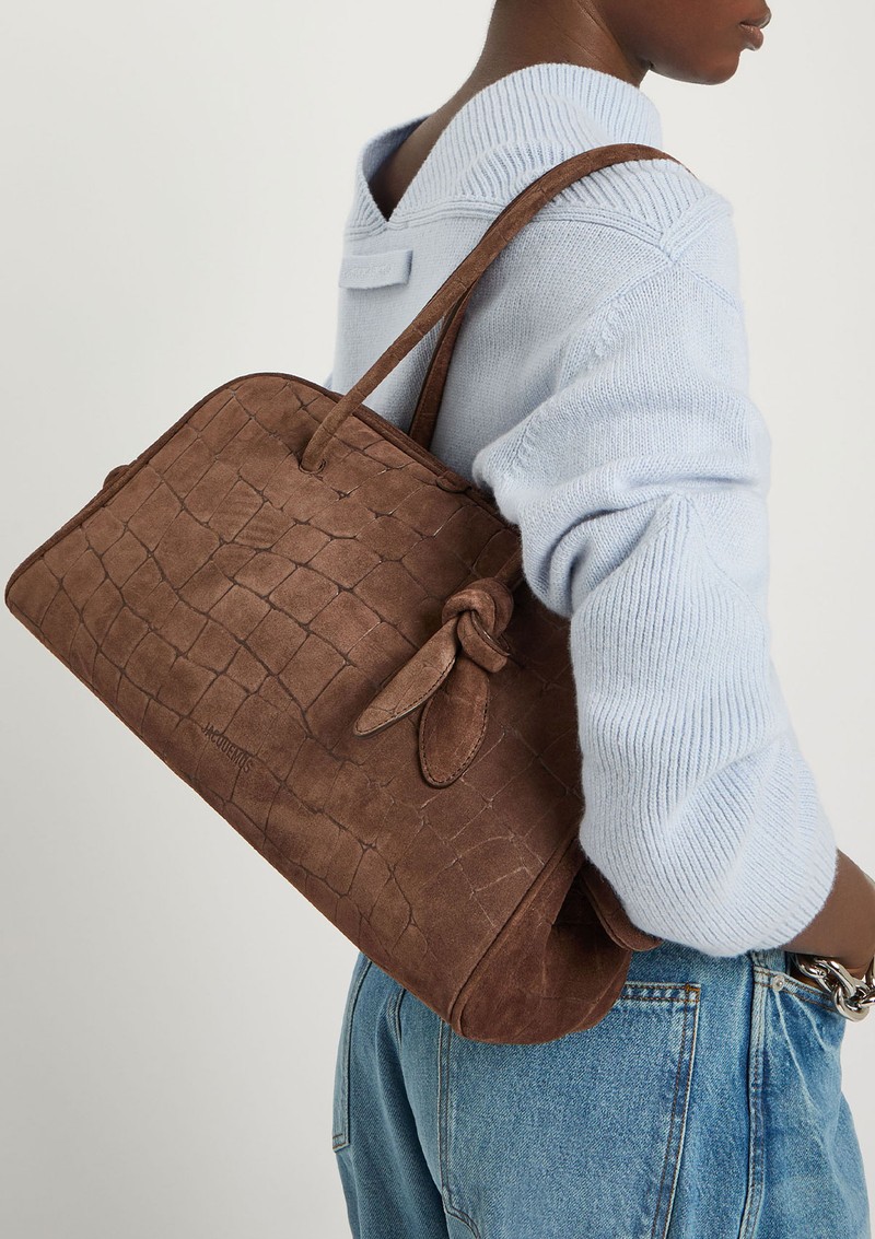 Le Turismo Crocodile-Effect Suede Shoulder Bag from Jacquemus
