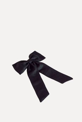 The Black Linen Classic Bow from Clementine & Mint