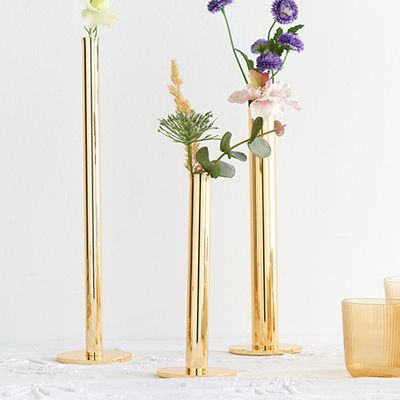 Lilio Bud Gold-Plated Vases from Aerin