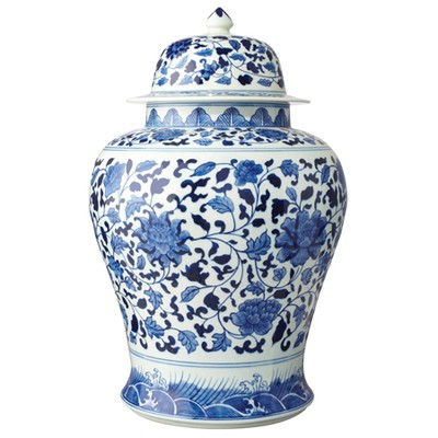 Mandarin Handpainted Lidded Jar