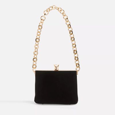 Black Velvet Frame Bag