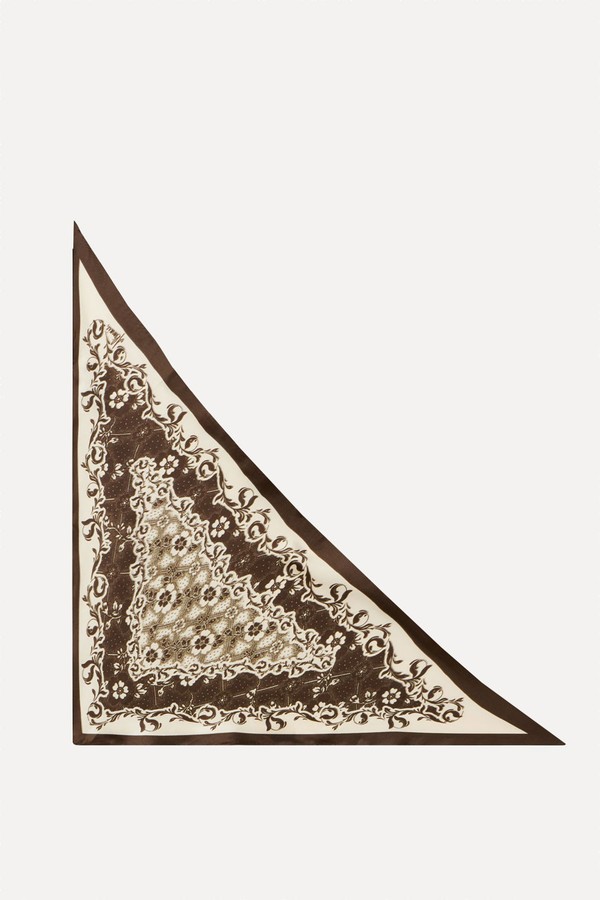 Violet Floral Silk Scarf from Alémais