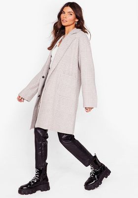 Totally Checked Out Longline Coat