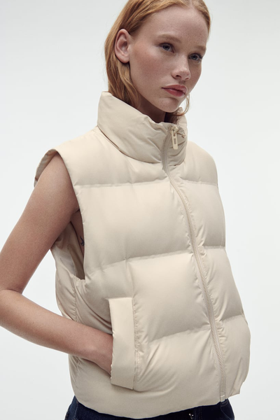 Short Puffer Gilet from Zara