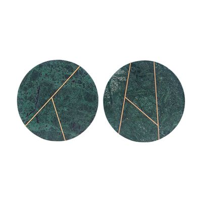 Green Marble Display Plates