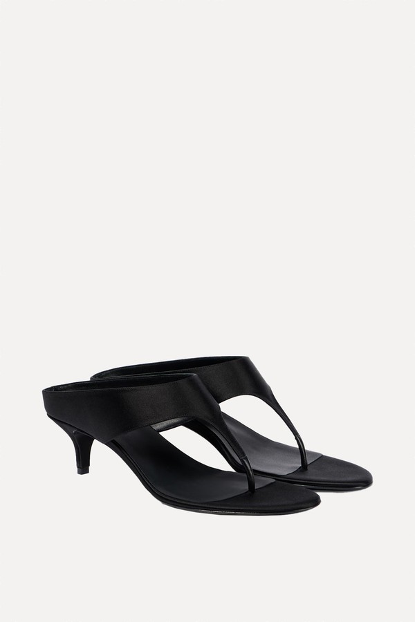 45 Satin & Leather Thong Sandals from Magda Butrym