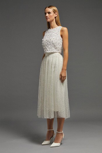 Embellished Overlay Skirt, £175.20 (was £219)