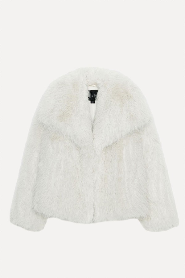 Short Faux Fur Coat from Zara