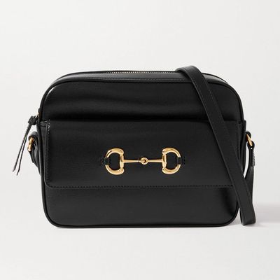 Horsebit 1955 small textured-leather shoulder bag from Gucci