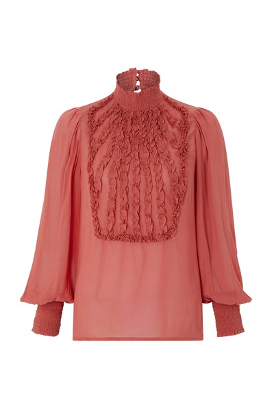 Elizabeth Ruffle High Neck Blouse