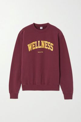 Wellness Ivy Printed Cotton Jersey Sweatshirt from Sporty & Rich