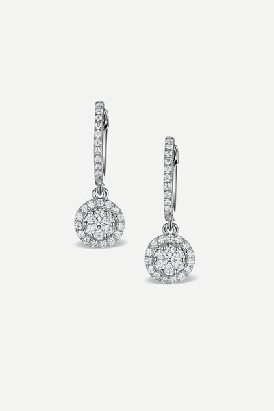 Halo Lab Diamond Drop Earrings