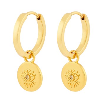 Gold-Plated Evil Eye Huggie Hoop Earrings from Accessorize 