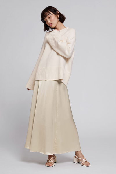 Long Flared Satin Skirt from & Other Stories