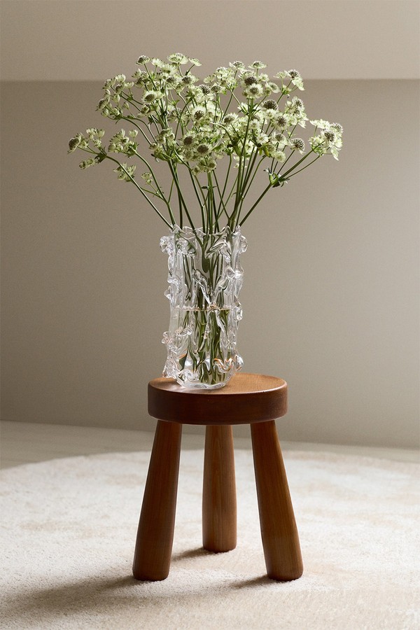 Large Textured Glass Vase