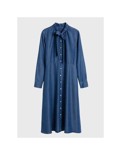 Chambray Bow Shirt Dress, £150