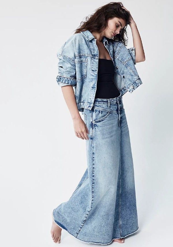 Come As You Are Denim Maxi Skirt