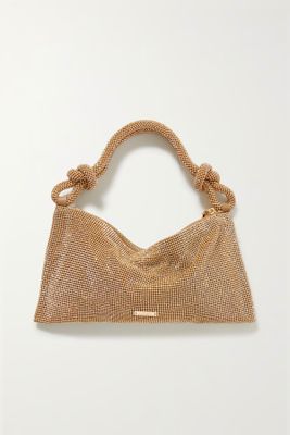 Hera Nano Crystal-Embellished Knotted Satin Shoulder Bag from Cult Gaia