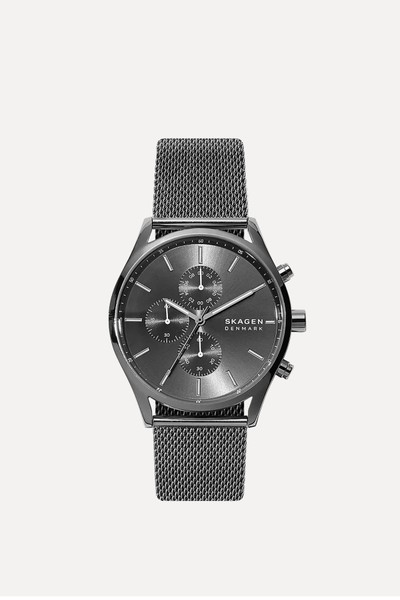 Holst Chronograph Steel Mesh Watch from Skagen