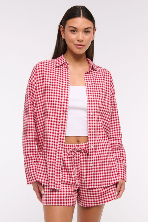 Oversized Linen-Blend Shirt from Abercrombie & Fitch