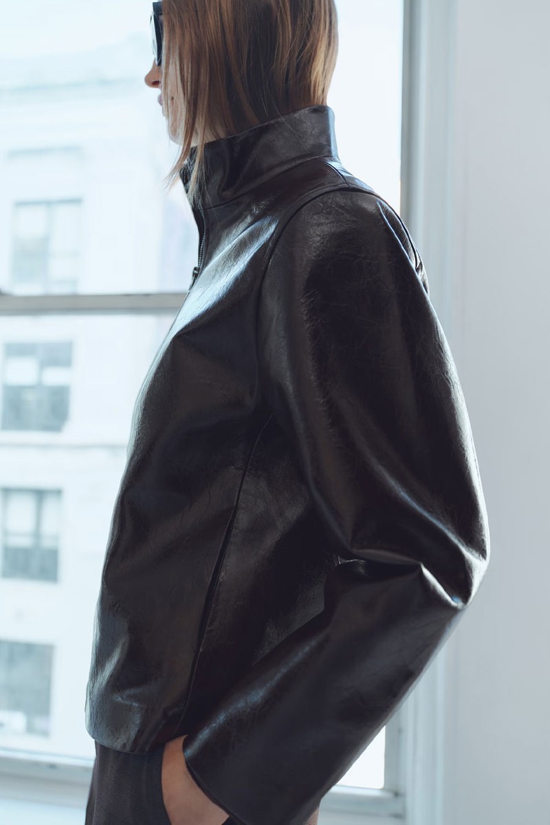 Perkins Collar Texture Jacket from Mango