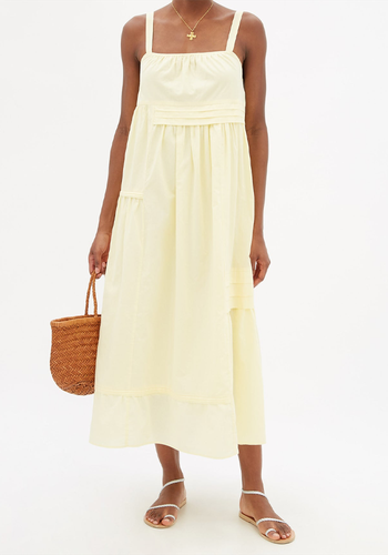 Kotor Pleated Organic-Cotton Dress from Loup Charmant