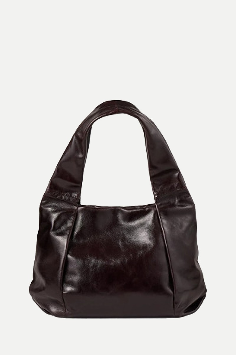 Large Shiny Leather Bag from Sandro