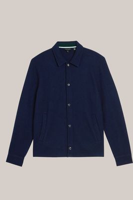 Long Sleeve Button Through Wool Jacket
