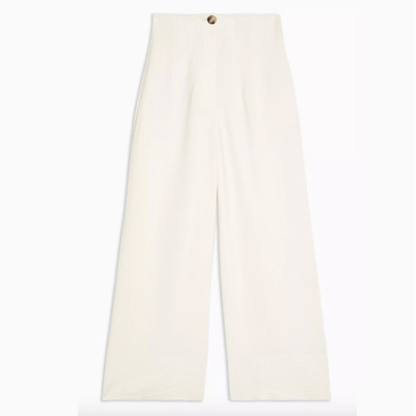 Ecru Stitch Wide Leg Trousers