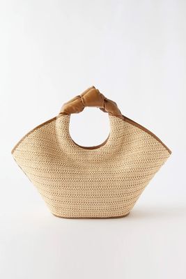 Castell Leather & Raffia Tote Bag from Hereu