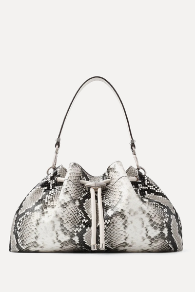 Cinch M Roccia Snake Printed Leather Handbag from Jimmy Choo