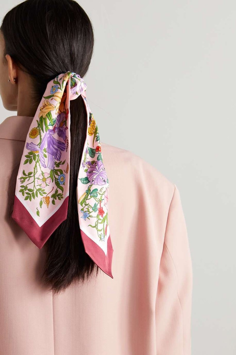 Printed Silk-Twill Scarf from Gucci