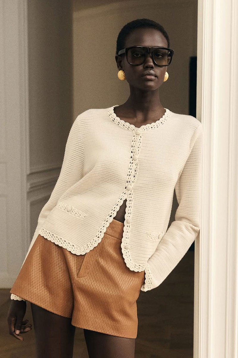 Crochet Trim Jacket  from Frame