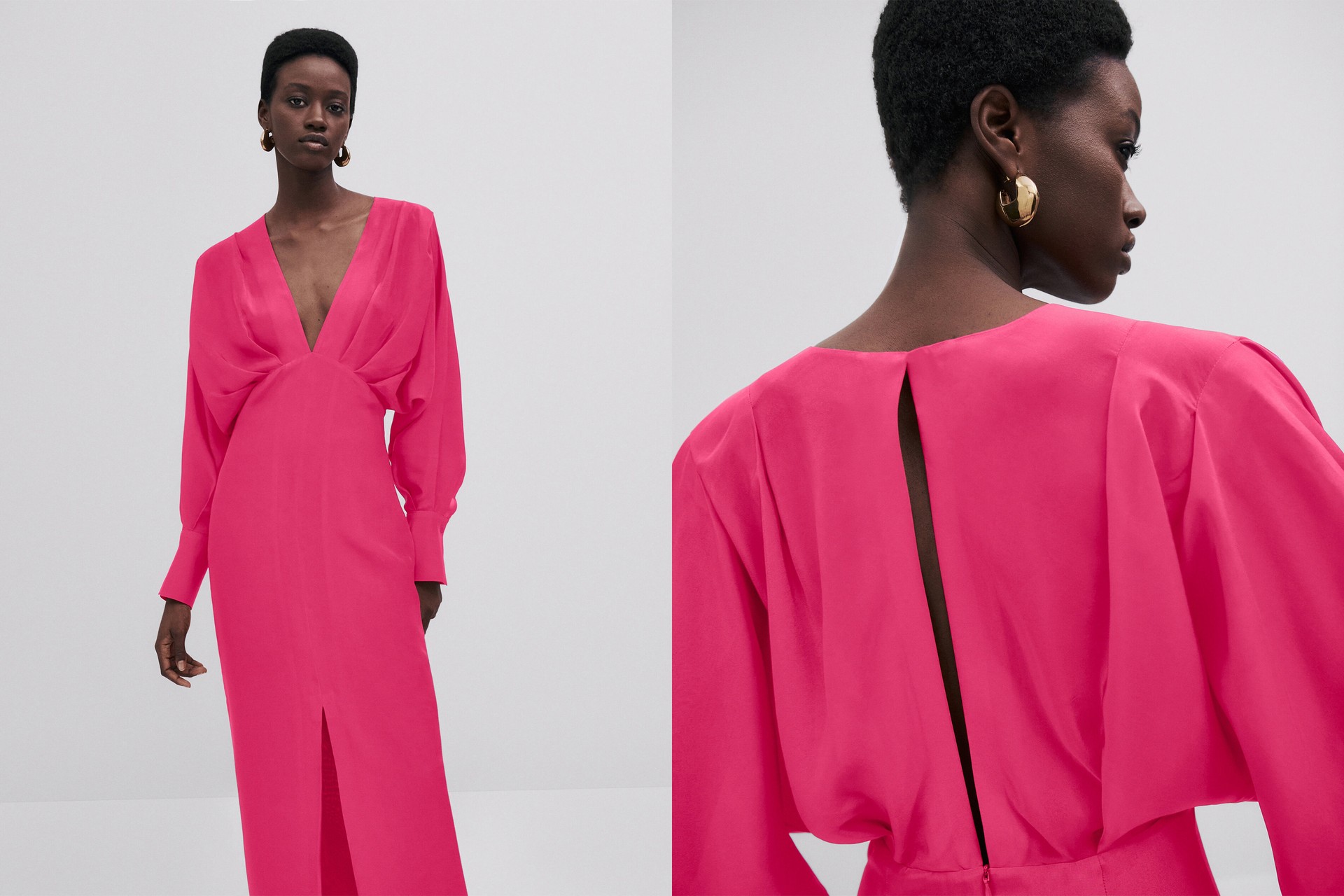 Long Batwing Sleeve Dress, £269